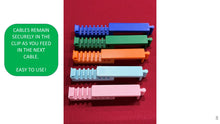 Load image into Gallery viewer, Heavy Duty Cable Management, Magnet Closure Cable Organizer, 3D Printed Desk Accessories, Desktop or Under Desk Cable Clips
