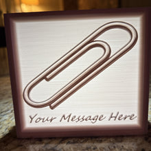 Load image into Gallery viewer, The 100% Perfect Record Lithophane - Paper Clip - Symbol of Strength
